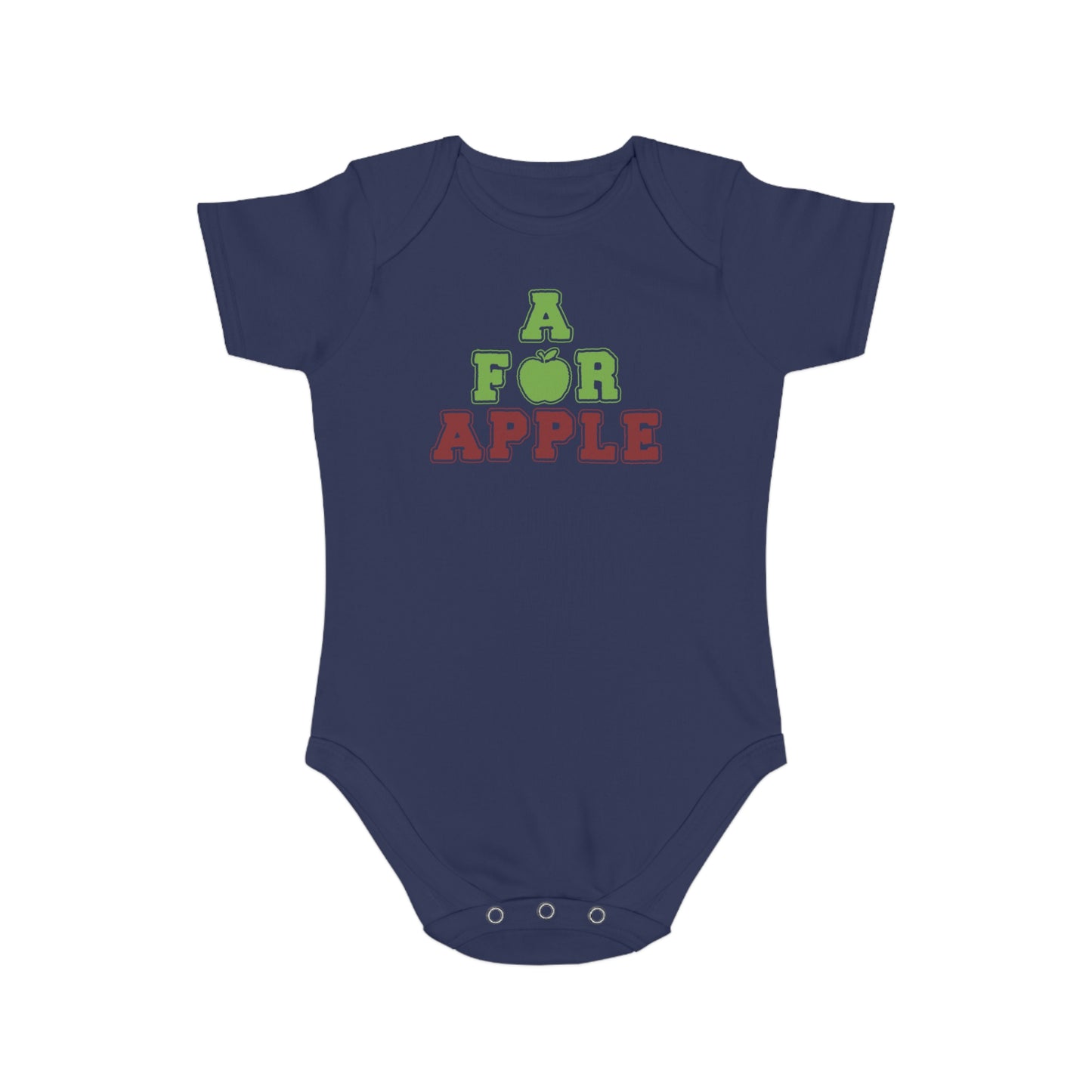 A for Apple design Cotton baby bodysuit