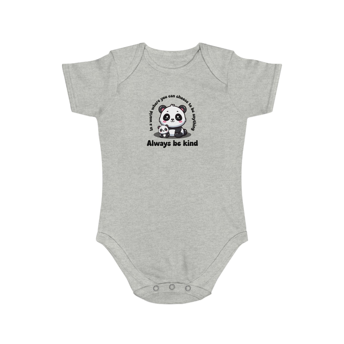 Cute Panda Love design baby bodysuit