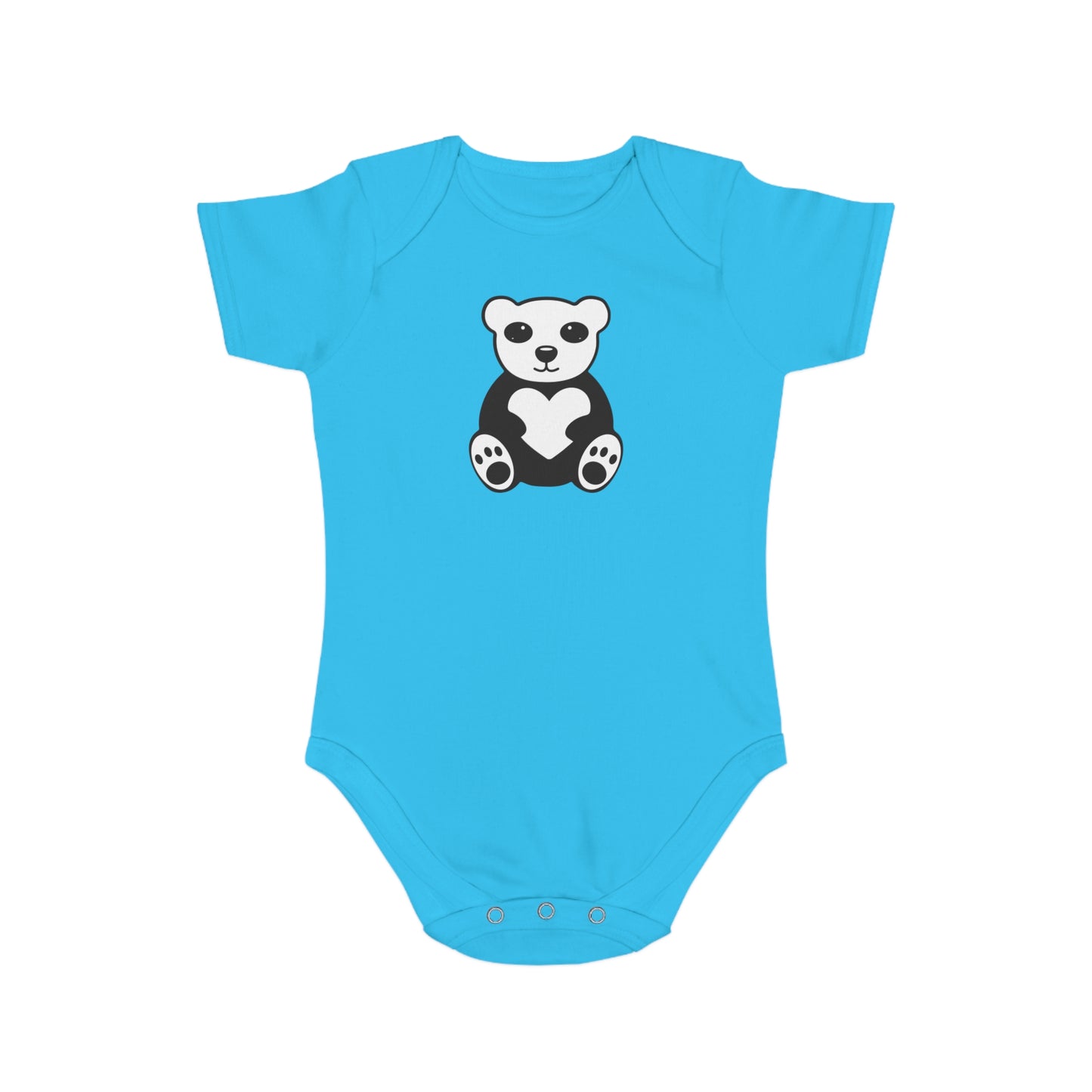 Cute Panda Heart design baby bodysuit