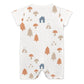 190GSM White Forest Pattern Baby Short Romper