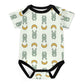 Cute Bunny & Moon Short Sleeve Baby Romper | 220gsm