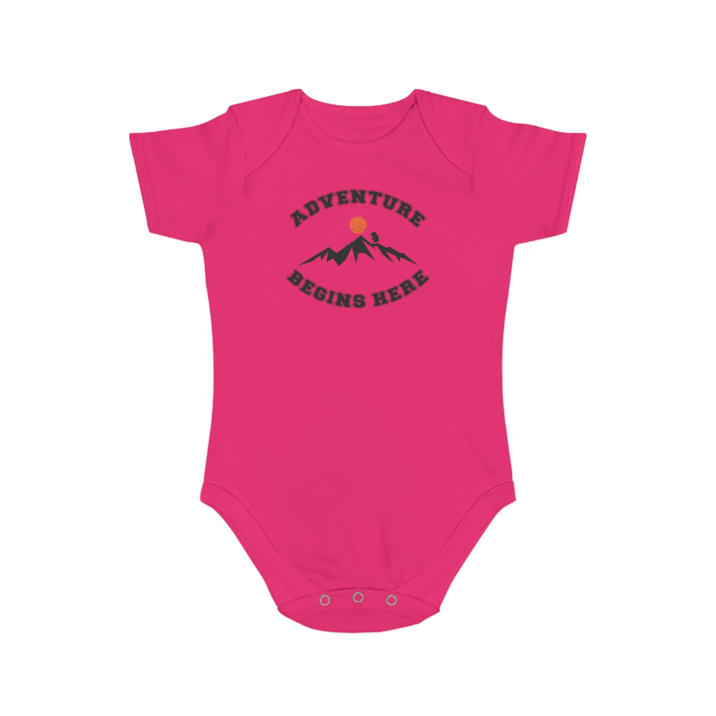 Adventure Begins Here Baby Bodysuit