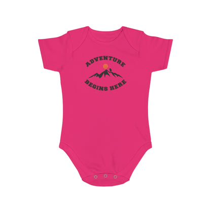 Adventure Begins Here Baby Bodysuit
