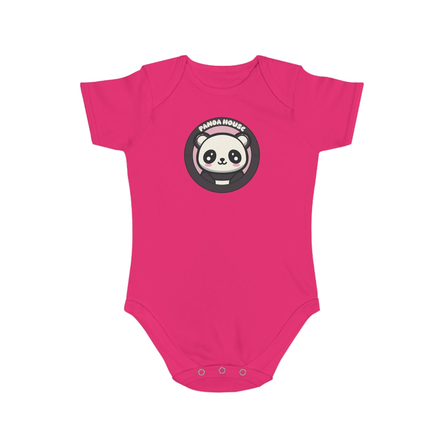 cute cartoon panda design baby bodysuit