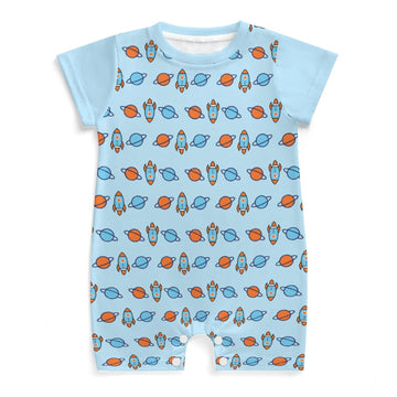 DTG Cotton Short Sleeve Baby Romper | All-Over Print