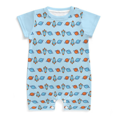 DTG Cotton Short Sleeve Baby Romper | All-Over Print