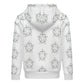 White Star Floral Print Kids' Hooded Sweatshirt