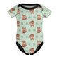 Cute Cotton Baby Fox Print Short Sleeve Onesie