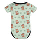 Cute Cotton Baby Fox Print Short Sleeve Onesie