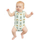 Cute Cotton Baby Bunny & Moon Sleeveless Romper