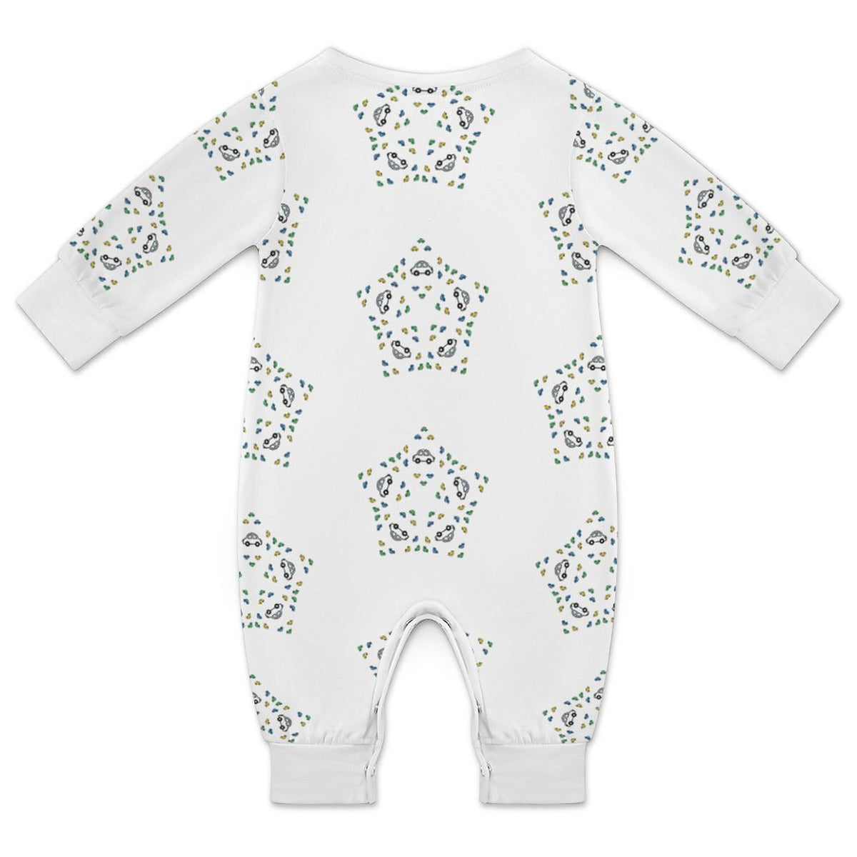 Baby Star Floral Print Full-Length Cotton Romper