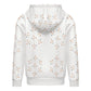 230GSM White Geometric Patterned Kids' Hoodie