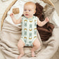 Cute Cotton Baby Bunny & Moon Sleeveless Romper