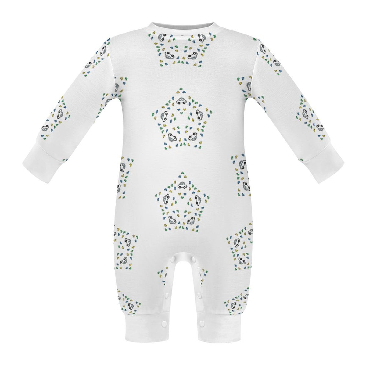Geometric Star Cotton Long Sleeve Infant Bodysuit