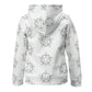 Kids' White Star Print Pullover Hoodie with Pocket