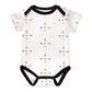 Baby Geometric Motif Short Sleeve Contrast Trim Romper
