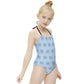 Girls' Blue Elephant Halter One-Piece Swimsuit