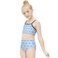 Girls' Blue Elephant Print Two-Piece Swimsuit