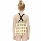 Cute Teddy Bear Cross-Back Girls Swimsuit | Custom AOP