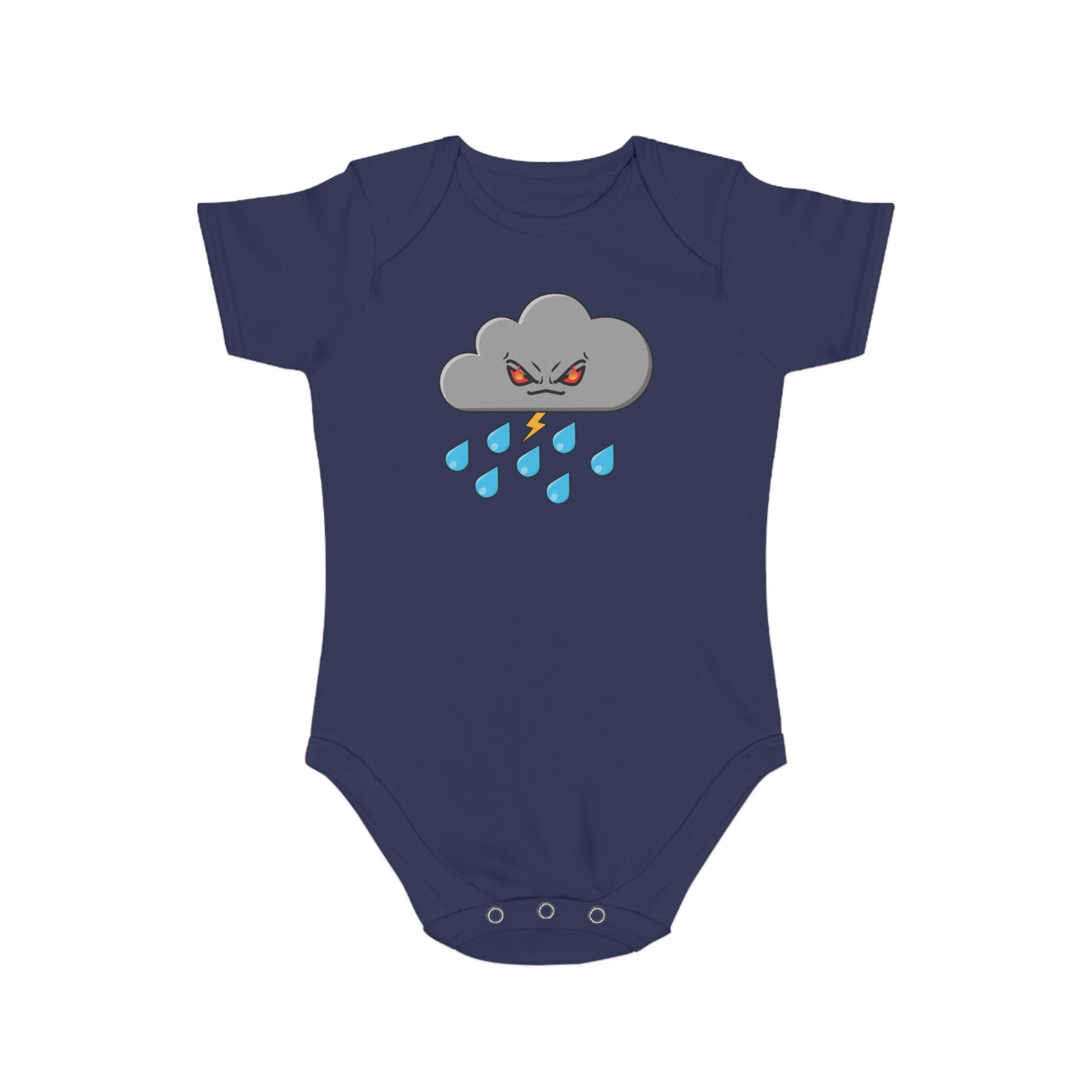 Angry Cloud design Cotton baby  bodysuit