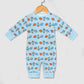 Space Rocket Print Long Sleeve Baby Onesie | Custom AOP