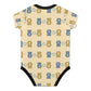 Cute Baby Bear Print Short Sleeve Bodysuit Onesie