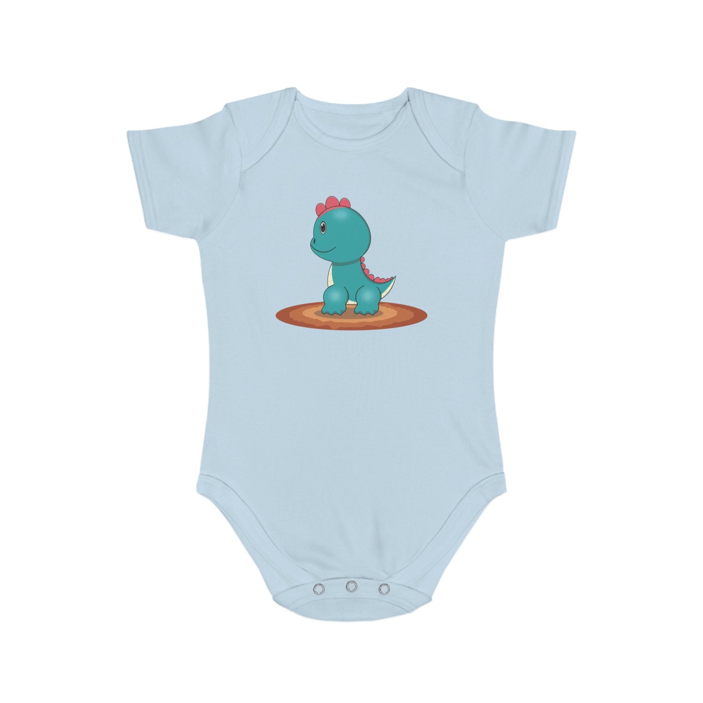 Cute Dinosaur Short Sleeve Baby Bodysuit - Perfect Gift for Baby Showers