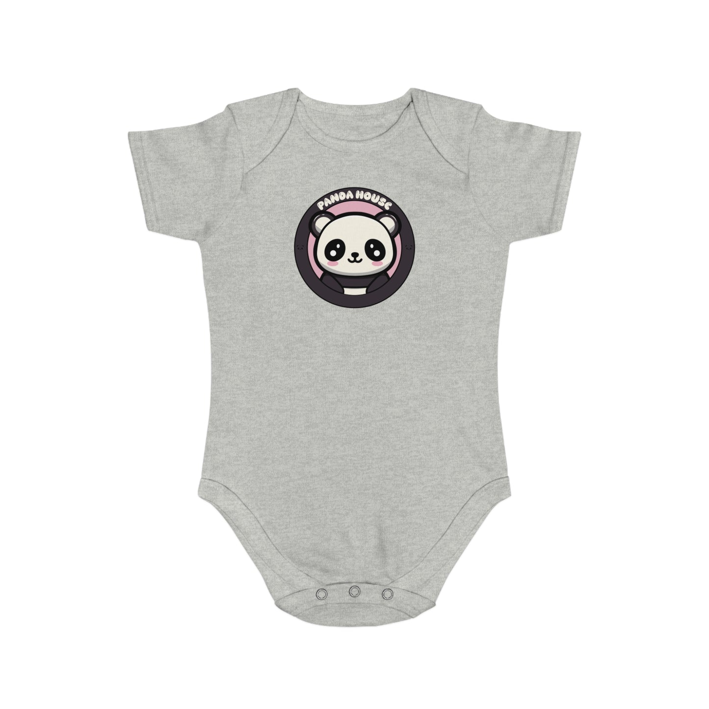 cute cartoon panda design baby bodysuit