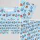 Outer Space Rocket Short Sleeve Baby Romper | 180gsm