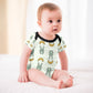 Cute Cotton Baby Bunny & Moon Print Onesie