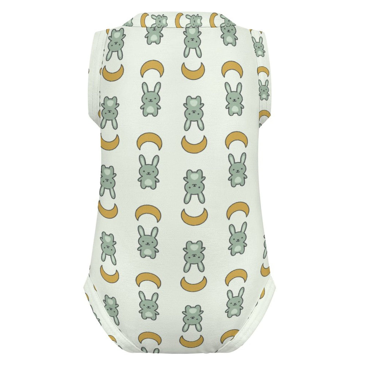 Cute Baby Bunny & Moon Tank Sleeveless Romper