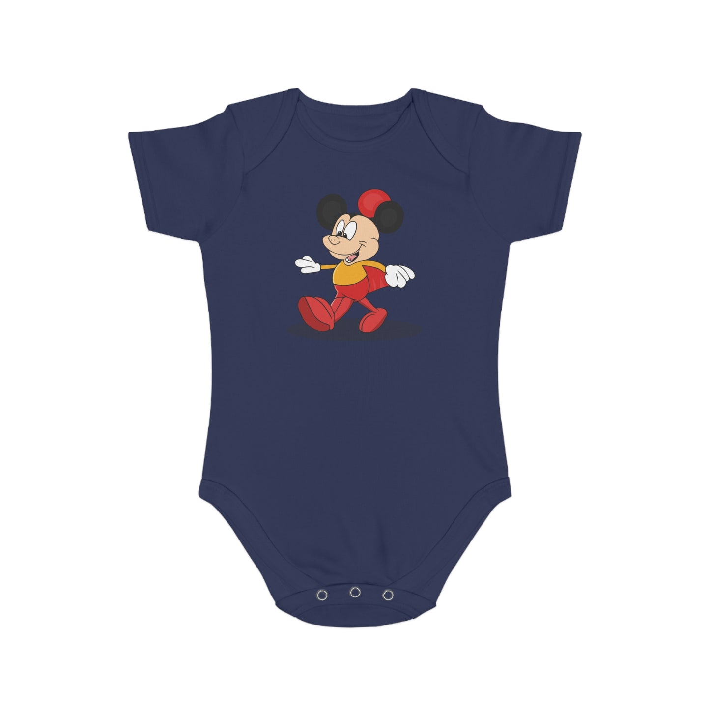 Cheerful Mouse design baby bodysuit