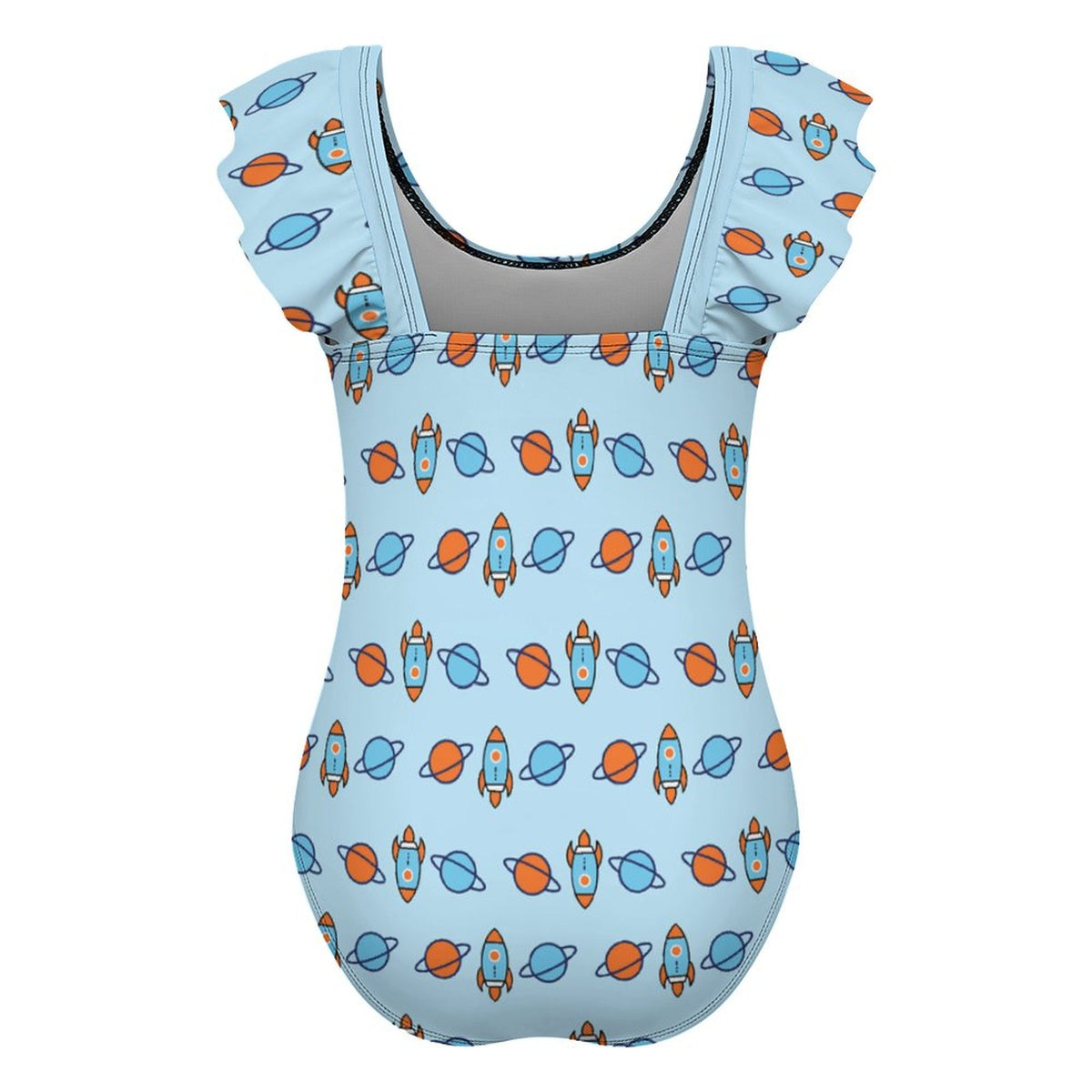 Custom Girls Hawaiian Ruffle Swimsuit | All-Over Print