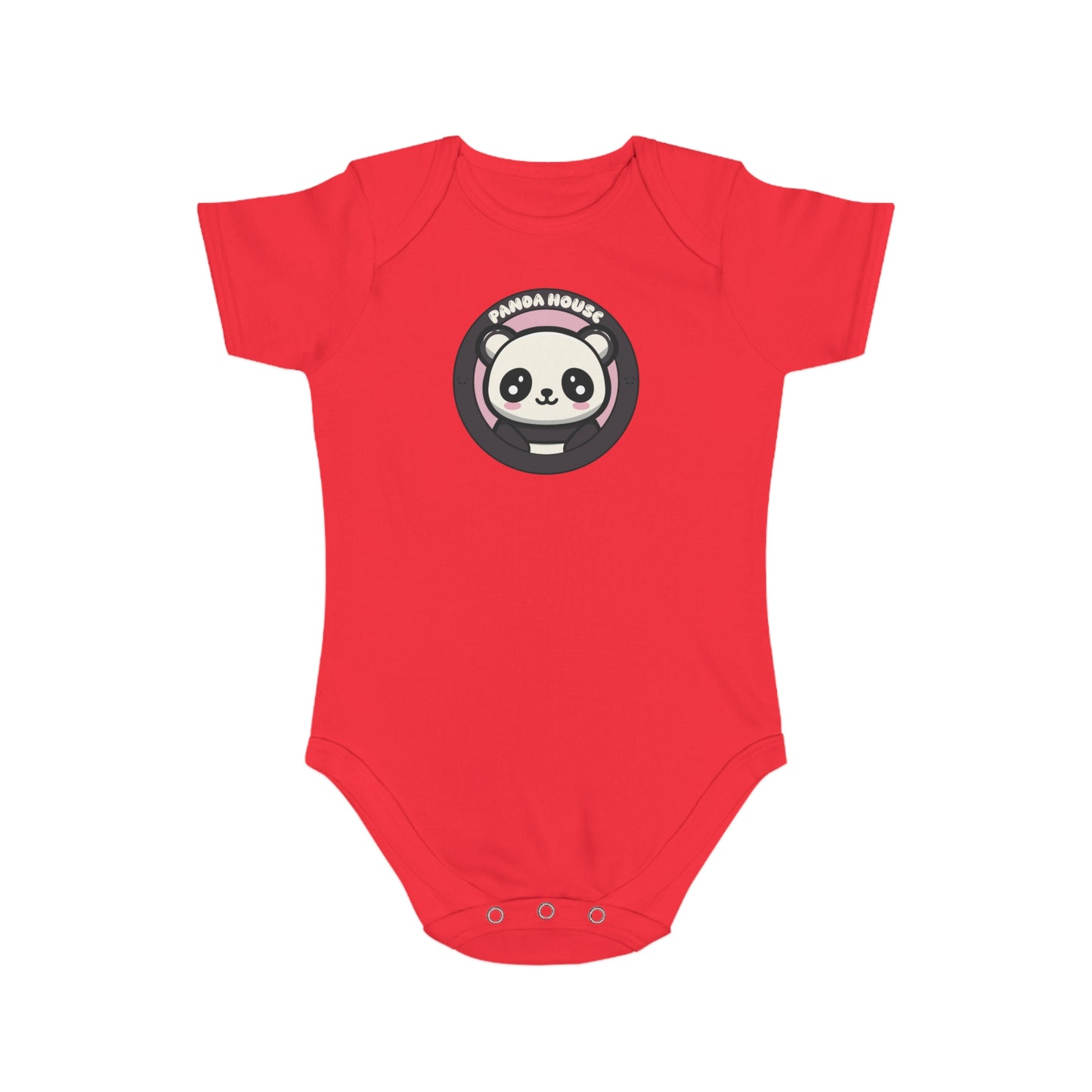 cute cartoon panda design baby bodysuit
