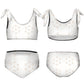 Girls' Geometric Print Tie-Strap Beach Sports Swimsuit
