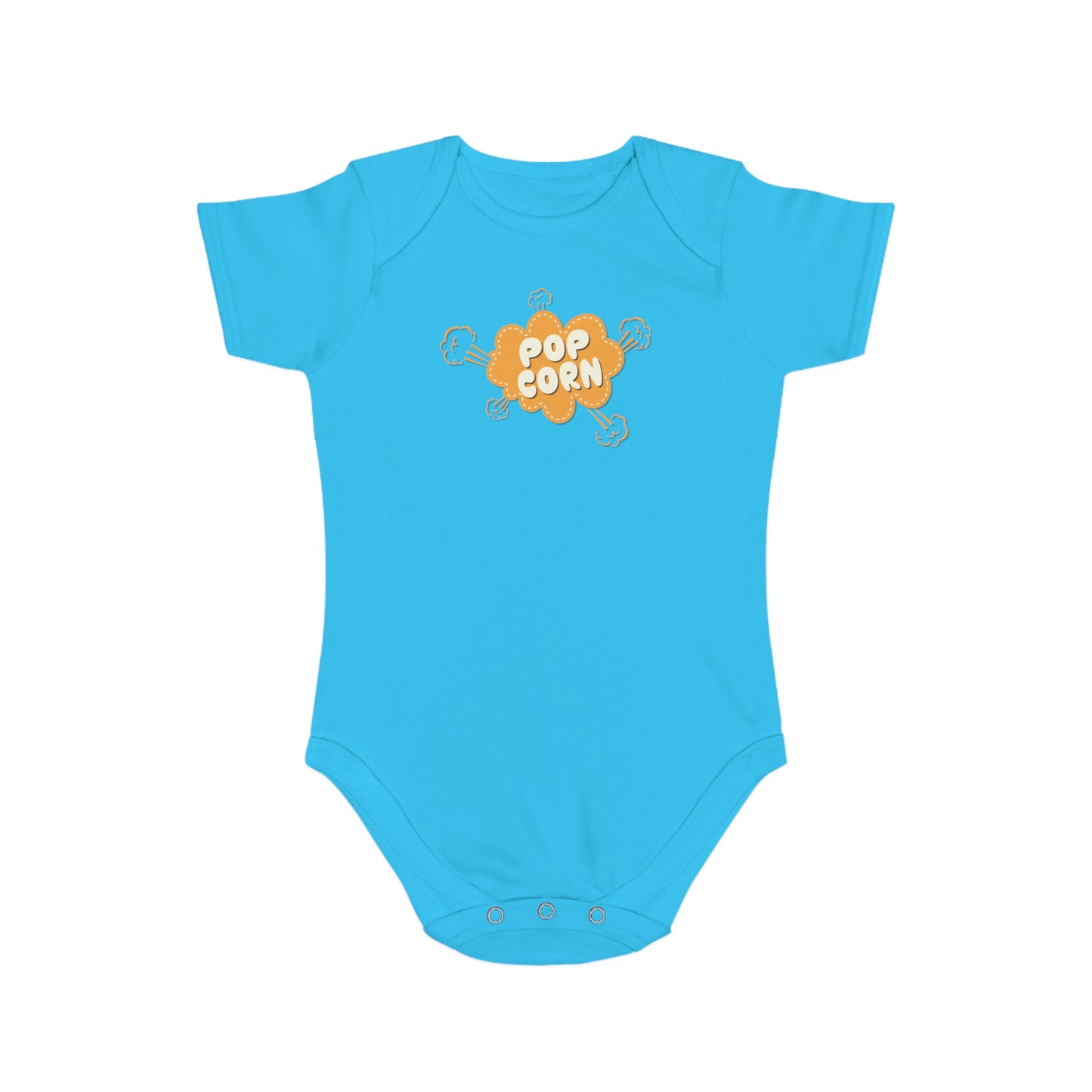 cute popcorn design baby bodysuit
