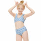 Girls' Blue Elephant Tie-Shoulder 2-Piece Swimsuit