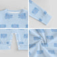 Cute Elephant Print Light Blue Baby Cotton Romper