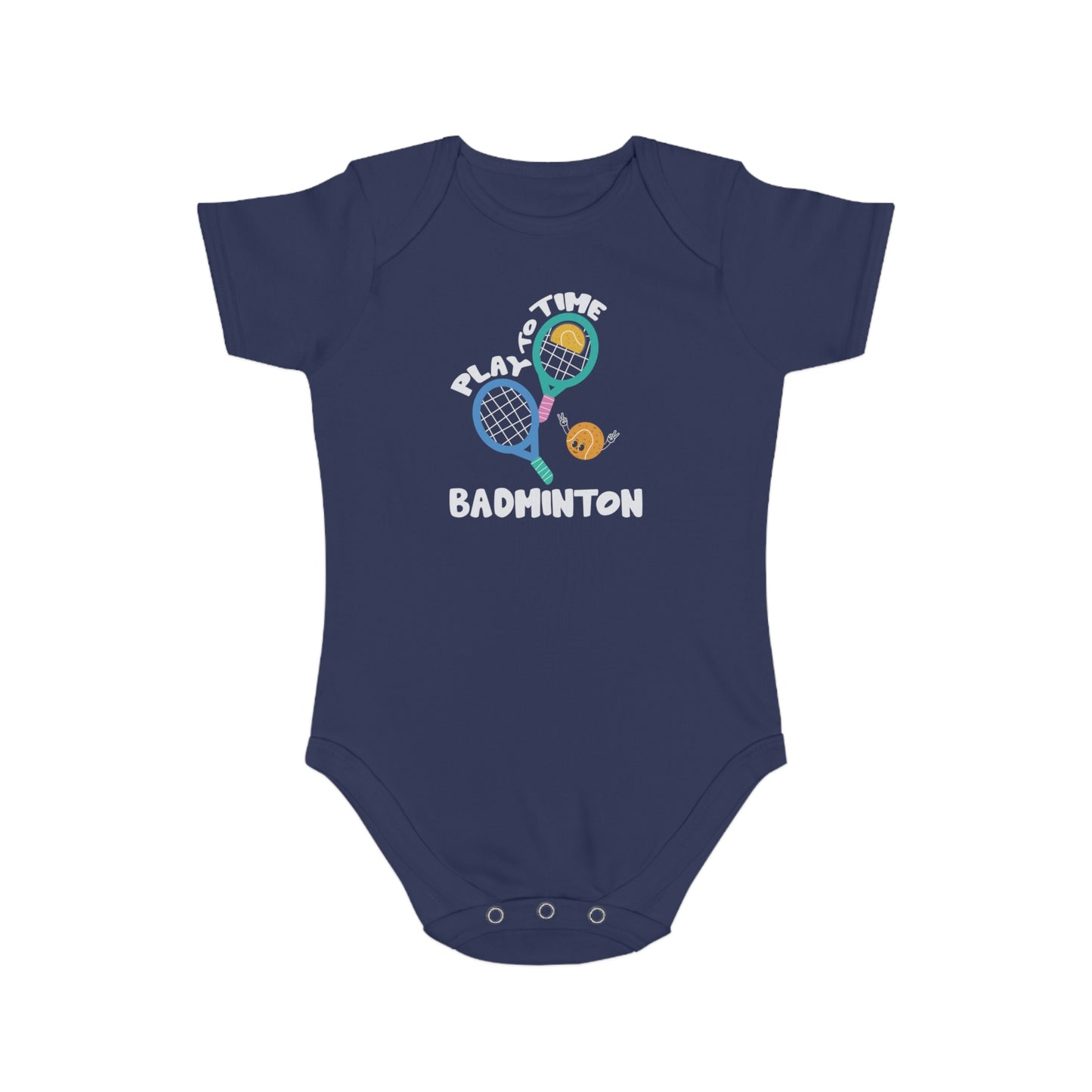 Badminton Love Cotton baby bodysuit