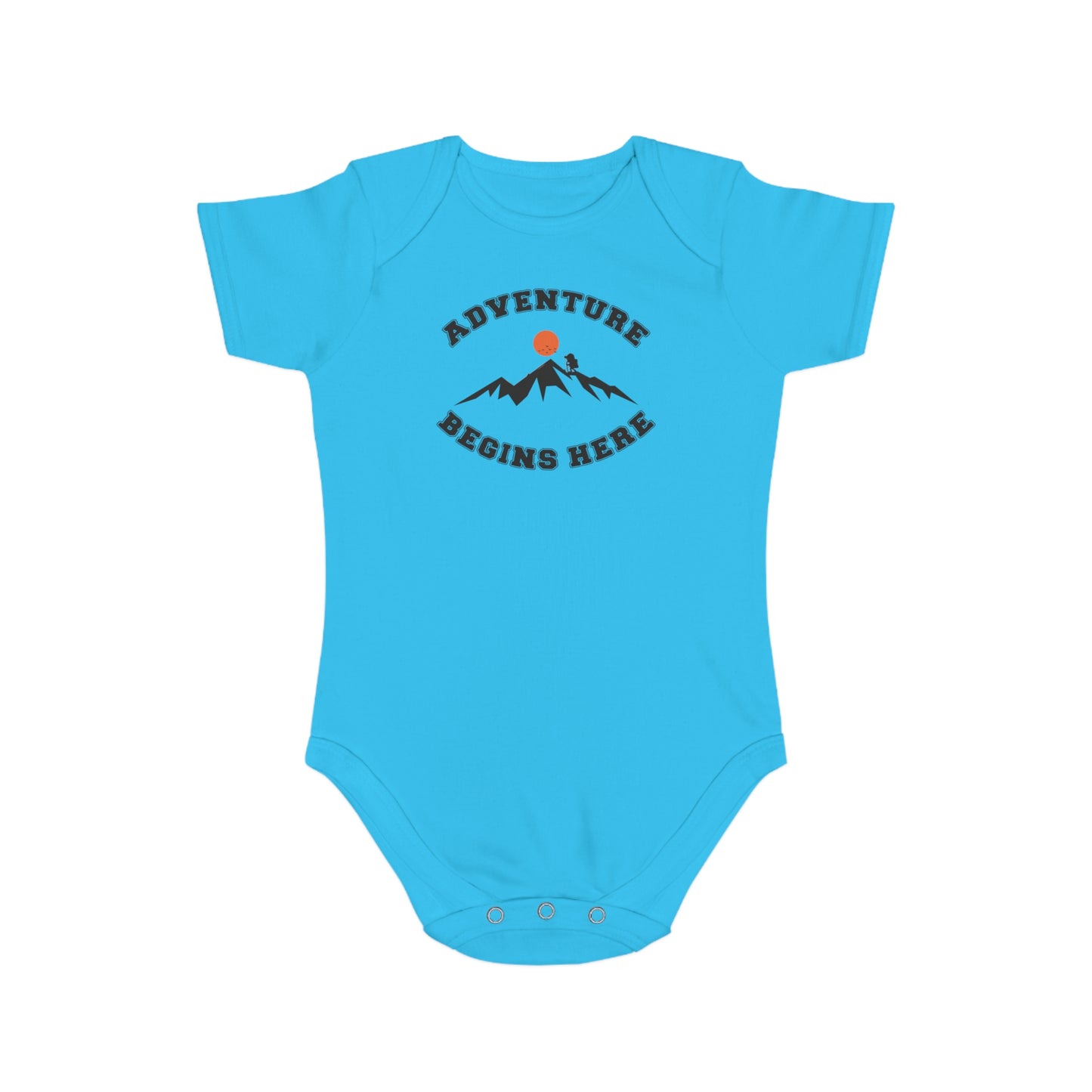 Adventure Begins Here Baby Bodysuit