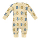 Teddy Bear Print Long Sleeve Baby Romper | Custom AOP
