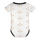 Baby Geometric Motif Short Sleeve Contrast Trim Romper
