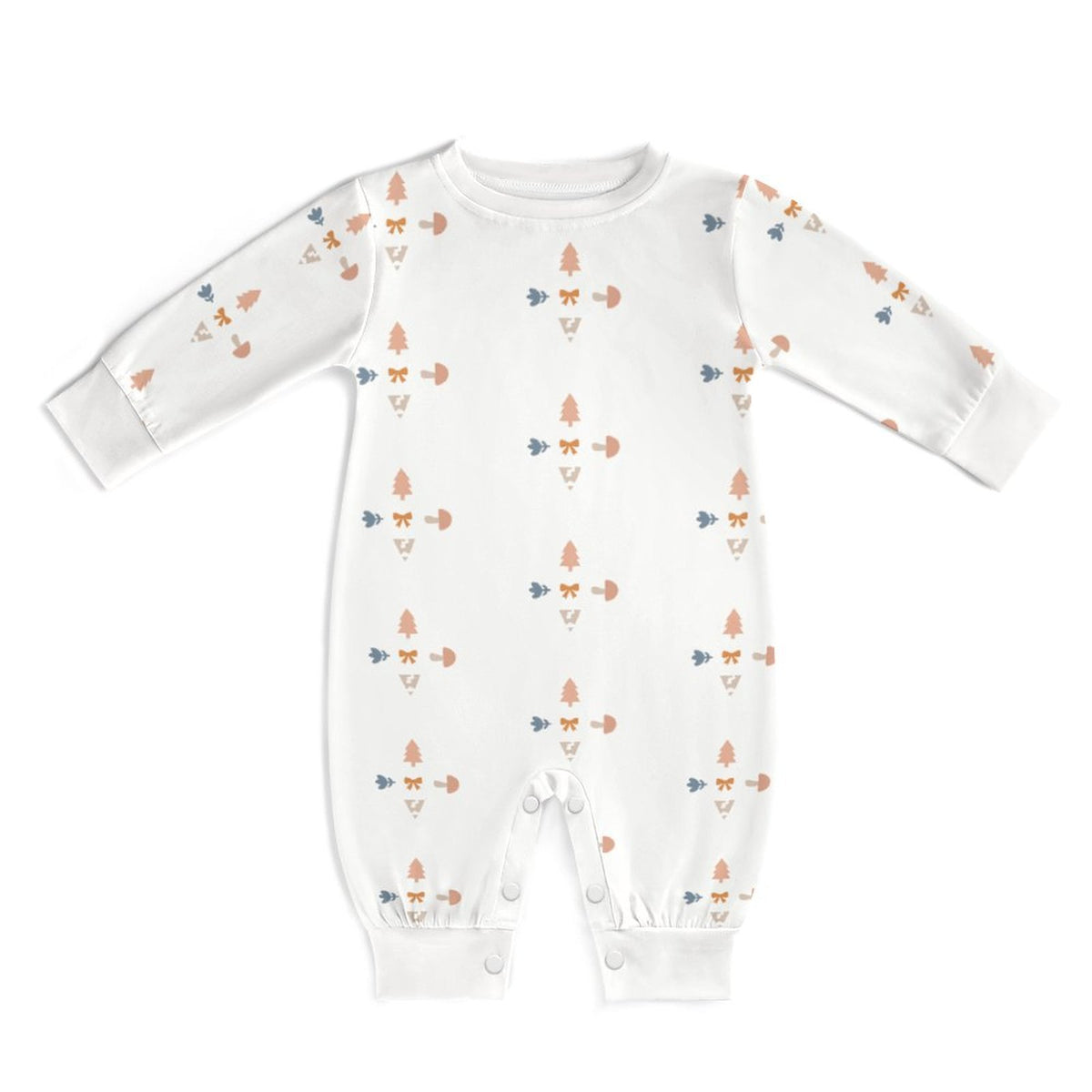 Infant Geometric Print Cotton Long Sleeve Bodysuit
