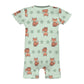 Cute Fox Print Short Sleeve Baby Bodysuit | 180gsm