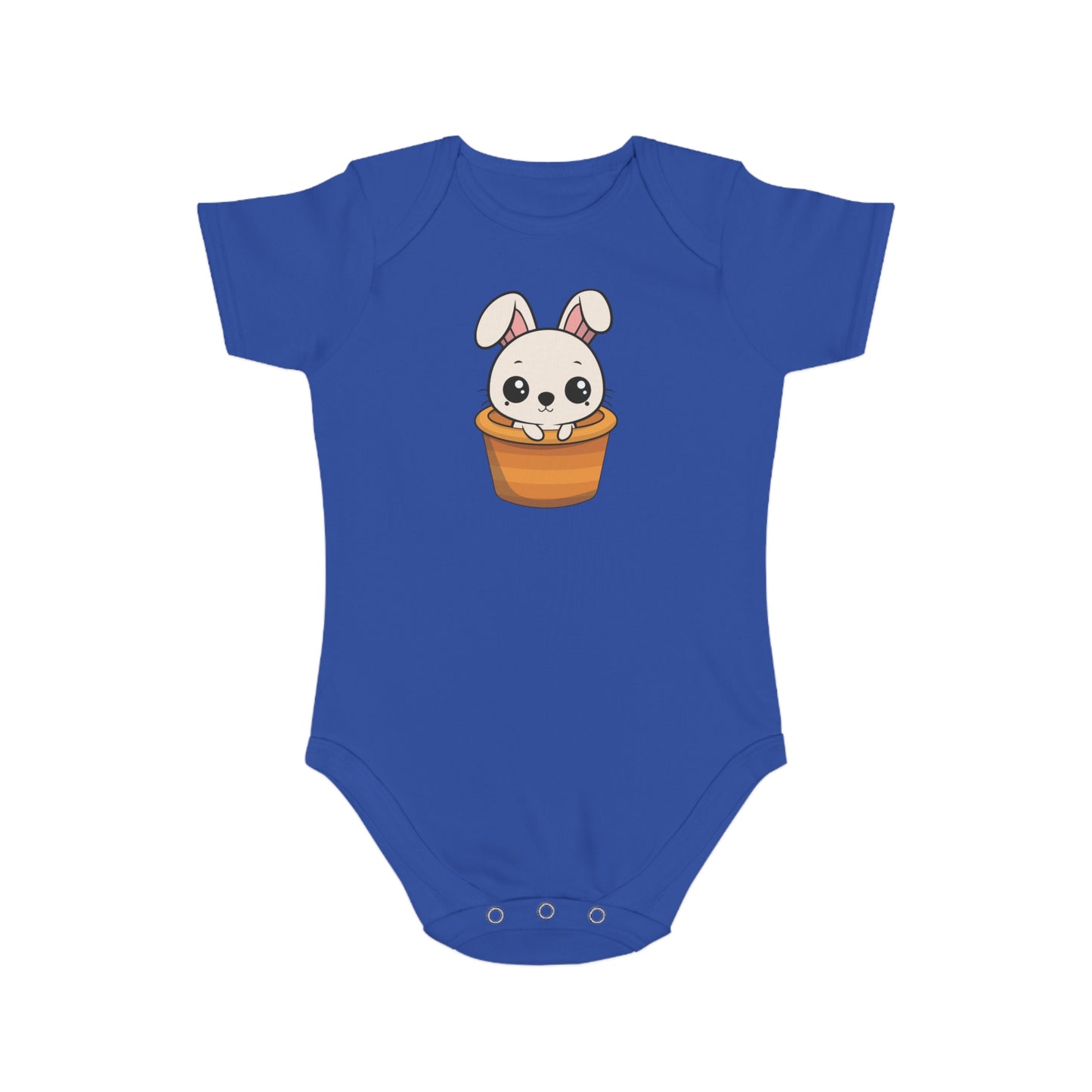 Bunny In A Basket design baby bodysuit