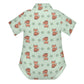 Cute Baby Fox Print Short Sleeve Polo Romper
