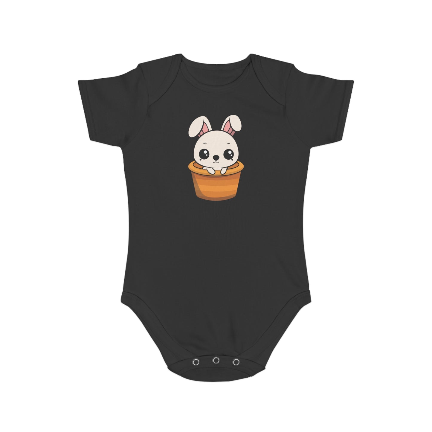 Bunny In A Basket design baby bodysuit