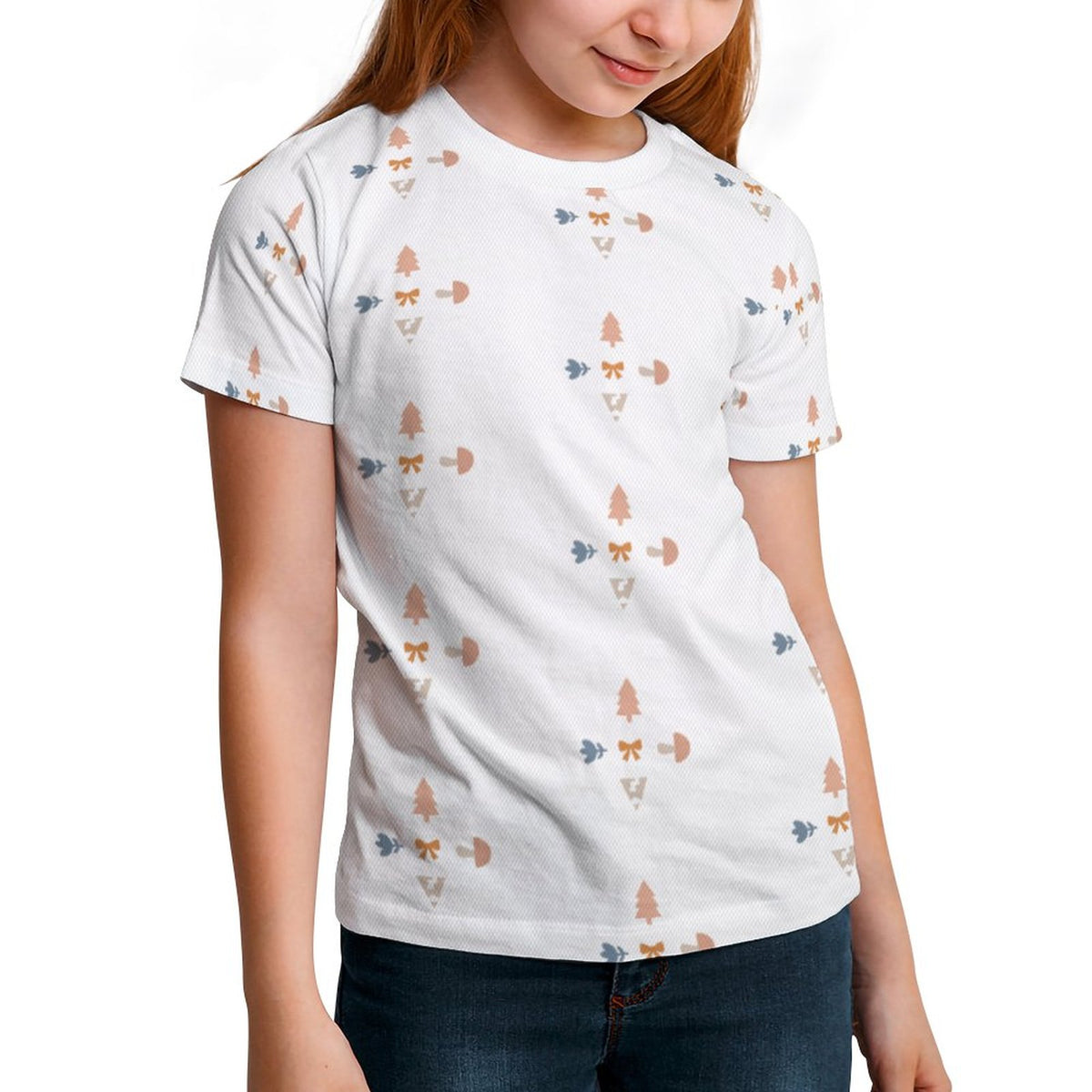 Unisex Kids' Geometric Print Short Sleeve T-Shirt
