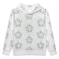 White Star Floral Print Kids' Hooded Sweatshirt
