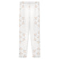 Girls' White Geometric Print Activewear Leggings